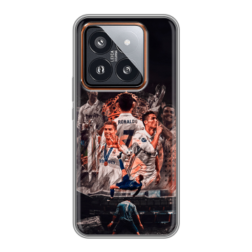 Силиконовый чехол на Xiaomi 14 Pro с принтом Реал Роналдо Real Ronaldo Силиконовый чехол на Xiaomi 14 Pro с принтом Реал Роналдо Real Ronaldo