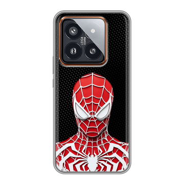 Силиконовый чехол на Xiaomi 14 Pro с принтом человек паук spiderman Силиконовый чехол на Xiaomi 14 Pro с принтом человек паук spiderman