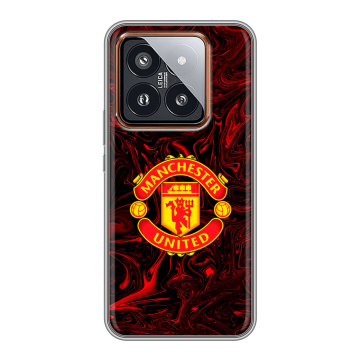 Силиконовый чехол на Xiaomi 14 Pro с принтом Manchester United