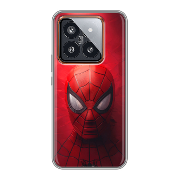 Силиконовый чехол на Xiaomi 14 Pro с принтом Spiderman Человек паук Силиконовый чехол на Xiaomi 14 Pro с принтом Spiderman Человек паук