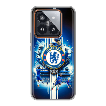 Силиконовый чехол на Xiaomi 14 Pro с принтом Chelsea Челси
