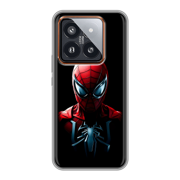 Силиконовый чехол на Xiaomi 14 Pro с принтом Spiderman Человек паук Силиконовый чехол на Xiaomi 14 Pro с принтом Spiderman Человек паук