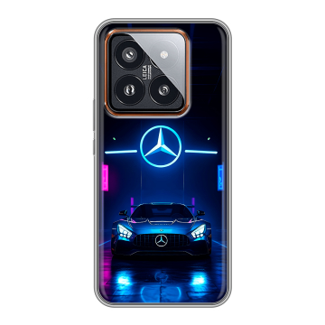 Силиконовый чехол на Xiaomi 14 Pro с принтом Mercedes Мерседес Силиконовый чехол на Xiaomi 14 Pro с принтом Mercedes Мерседес