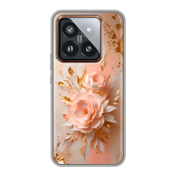 Силиконовый чехол на Xiaomi 14 Pro с принтом женский