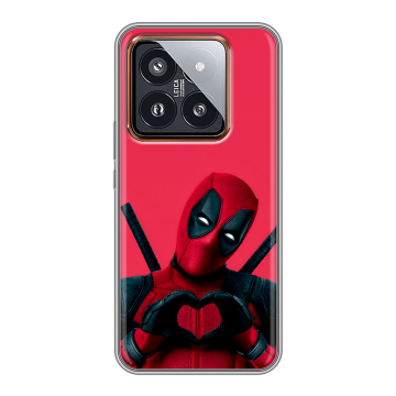 Силиконовый чехол на Xiaomi 14 Pro с принтом Дедпул Deadpool Силиконовый чехол на Xiaomi 14 Pro с принтом Дедпул Deadpool