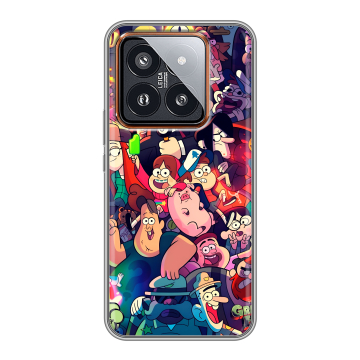 Силиконовый чехол на Xiaomi 14 Pro с принтом Gravity Falls Гравити Фолз Силиконовый чехол на Xiaomi 14 Pro с принтом Gravity Falls Гравити Фолз