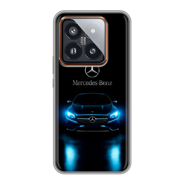 Силиконовый чехол на Xiaomi 14 Pro с принтом Mercedes Мерседес Силиконовый чехол на Xiaomi 14 Pro с принтом Mercedes Мерседес