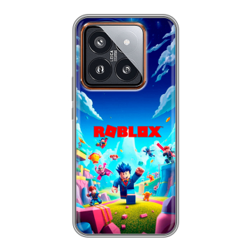 Силиконовый чехол на Xiaomi 14 Pro с принтом Roblox Роблокс Силиконовый чехол на Xiaomi 14 Pro с принтом Roblox Роблокс