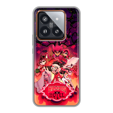 Силиконовый чехол на Xiaomi 14 Pro с принтом Hazbin Hotel Отель Хазбин Силиконовый чехол на Xiaomi 14 Pro с принтом Hazbin Hotel Отель Хазбин