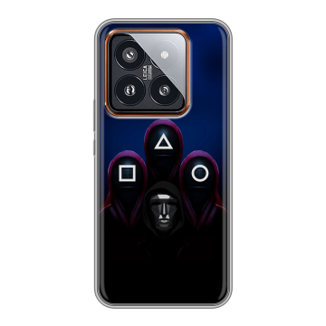 Силиконовый чехол на Xiaomi 14 Pro с принтом Игра Кальмара