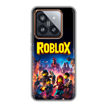 Силиконовый чехол на Xiaomi 14 Pro с принтом Roblox Роблокс Силиконовый чехол на Xiaomi 14 Pro с принтом Roblox Роблокс