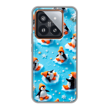 Силиконовый чехол на Xiaomi 14 Pro с принтом Новый год