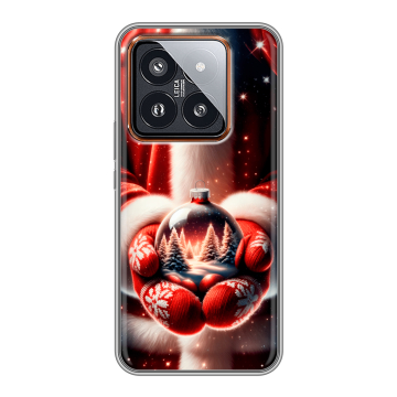 Силиконовый чехол на Xiaomi 14 Pro с принтом Новый год