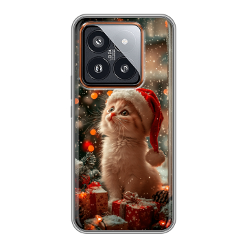 Силиконовый чехол на Xiaomi 14 Pro с принтом Новый год