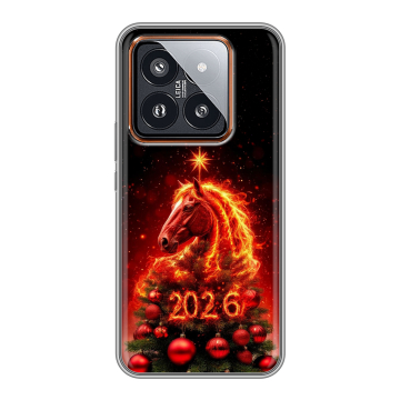 Силиконовый чехол на Xiaomi 14 Pro с принтом Новый год