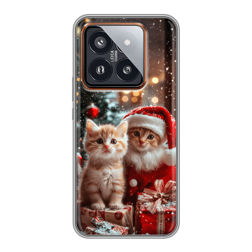 Силиконовый чехол на Xiaomi 14 Pro с принтом Новый год