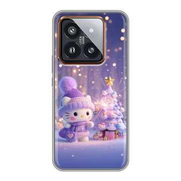 Силиконовый чехол на Xiaomi 14 Pro с принтом Новый год Силиконовый чехол на Xiaomi 14 Pro с принтом Новый год