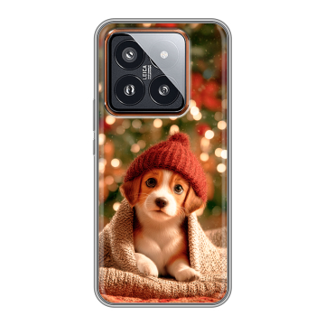 Силиконовый чехол на Xiaomi 14 Pro с принтом Новый год Силиконовый чехол на Xiaomi 14 Pro с принтом Новый год