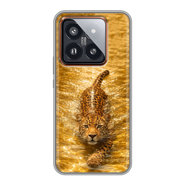 Силиконовый чехол на Xiaomi 14 Pro с принтом женский