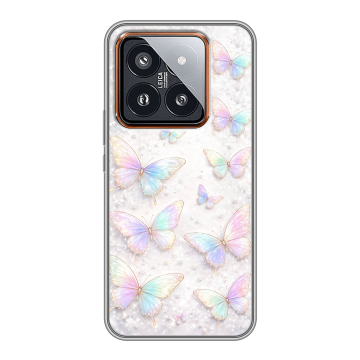 Силиконовый чехол на Xiaomi 14 Pro с принтом женский