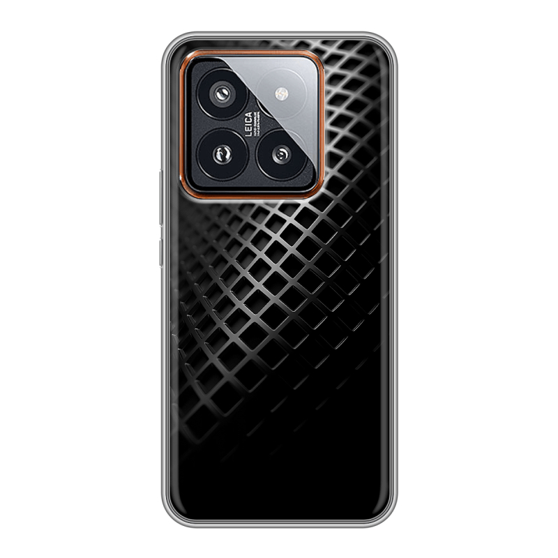 Силиконовый чехол на Xiaomi 14 Pro с принтом Текстура металла Силиконовый чехол на Xiaomi 14 Pro с принтом Текстура металла