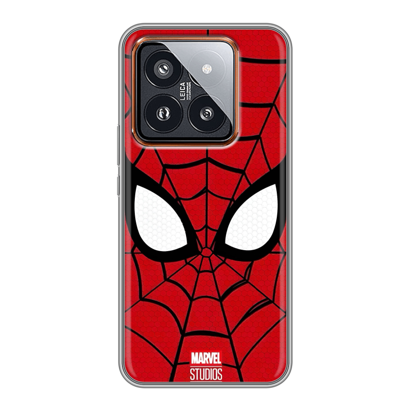 Силиконовый чехол на Xiaomi 14 Pro с принтом человек паук spiderman Силиконовый чехол на Xiaomi 14 Pro с принтом человек паук spiderman