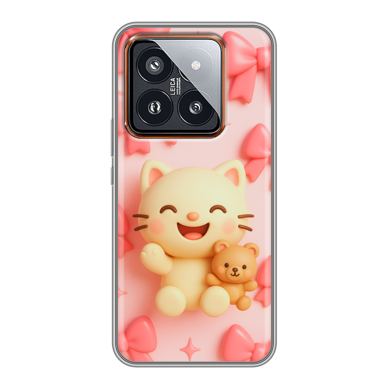 Силиконовый чехол на Xiaomi 14 Pro с принтом для девочек Силиконовый чехол на Xiaomi 14 Pro с принтом для девочек