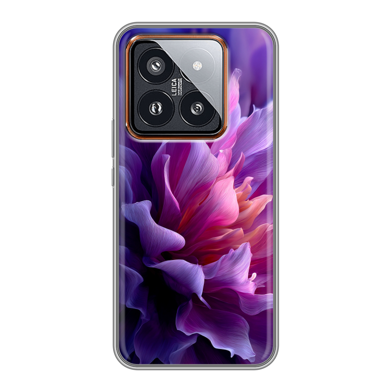 Силиконовый чехол на Xiaomi 14 Pro с принтом женский цветы Силиконовый чехол на Xiaomi 14 Pro с принтом женский цветы