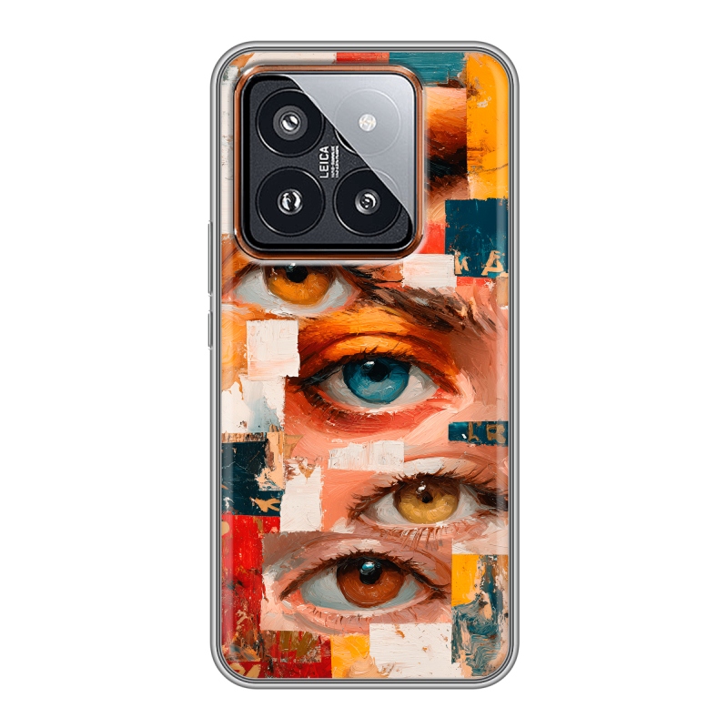 Силиконовый чехол на Xiaomi 14 Pro с принтом Модный принт Силиконовый чехол на Xiaomi 14 Pro с принтом Модный принт