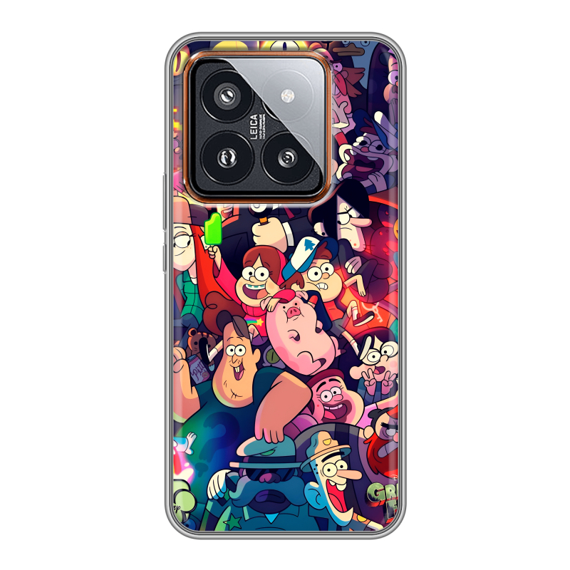 Силиконовый чехол на Xiaomi 14 Pro с принтом Gravity Falls Гравити Фолз Силиконовый чехол на Xiaomi 14 Pro с принтом Gravity Falls Гравити Фолз