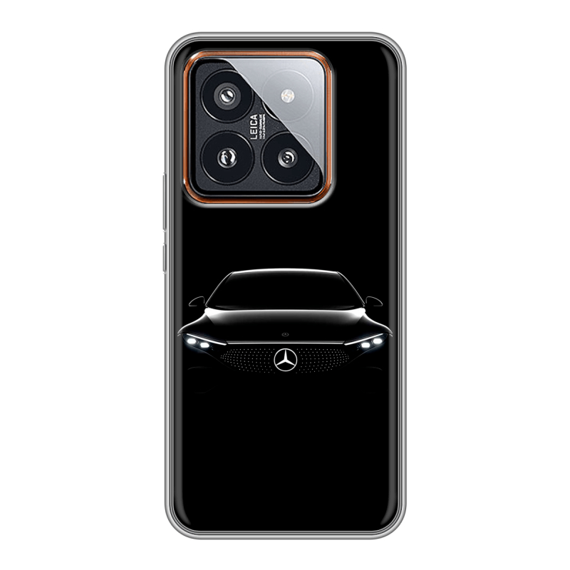 Силиконовый чехол на Xiaomi 14 Pro с принтом Mercedes Мерседес Силиконовый чехол на Xiaomi 14 Pro с принтом Mercedes Мерседес