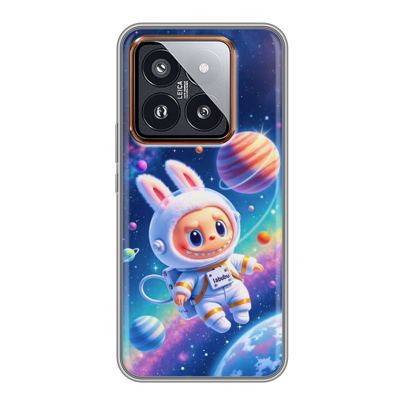 Силиконовый чехол на Xiaomi 14 Pro с принтом Labubu Лабубу Силиконовый чехол на Xiaomi 14 Pro с принтом Labubu Лабубу
