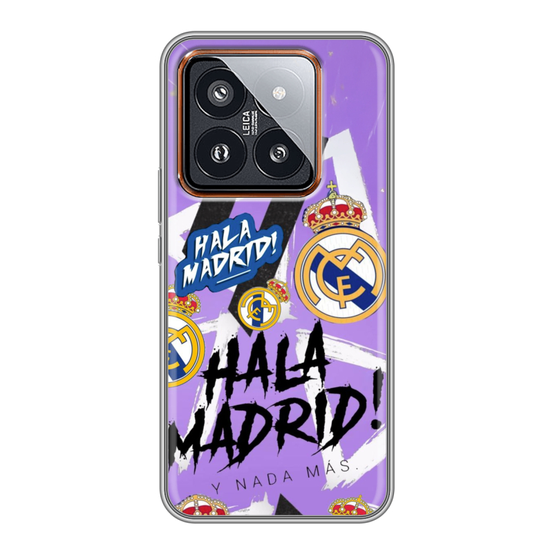 Силиконовый чехол на Xiaomi 14 Pro с принтом Real Madrid Реал Мадрид Силиконовый чехол на Xiaomi 14 Pro с принтом Real Madrid Реал Мадрид