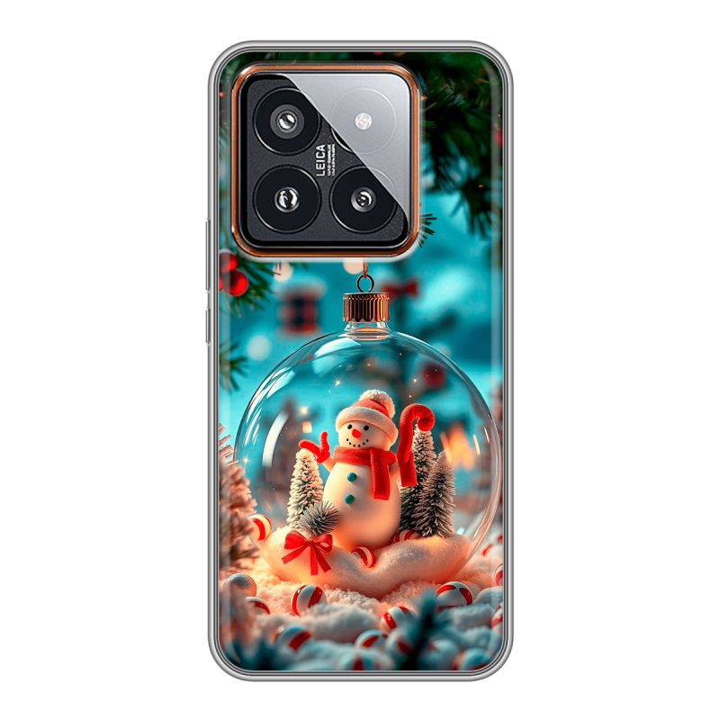 Силиконовый чехол на Xiaomi 14 Pro с принтом Новый год Силиконовый чехол на Xiaomi 14 Pro с принтом Новый год