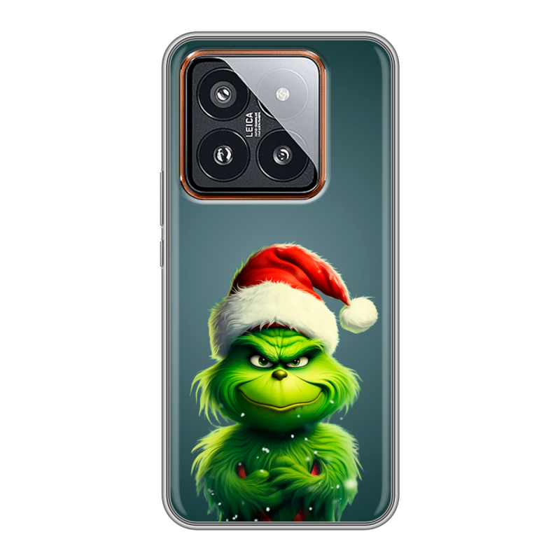 Силиконовый чехол на Xiaomi 14 Pro с принтом Новый год Силиконовый чехол на Xiaomi 14 Pro с принтом Новый год