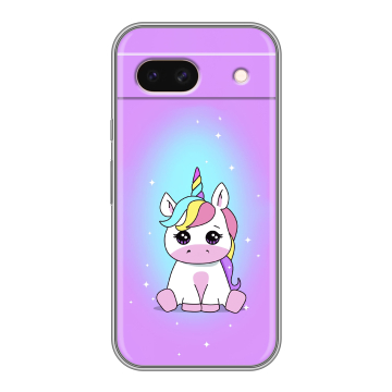 Силиконовый чехол на Google Pixel 8a с принтом Единорог