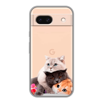 Силиконовый чехол на Google Pixel 8a с принтом Кошки