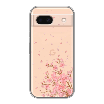 Силиконовый чехол на Google Pixel 8a с принтом Ветка сакуры Силиконовый чехол на Google Pixel 8a с принтом Ветка сакуры