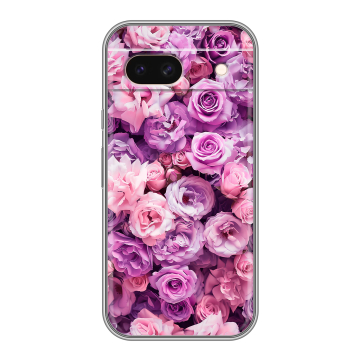 Силиконовый чехол на Google Pixel 8a с принтом лавандовые розы Силиконовый чехол на Google Pixel 8a с принтом лавандовые розы