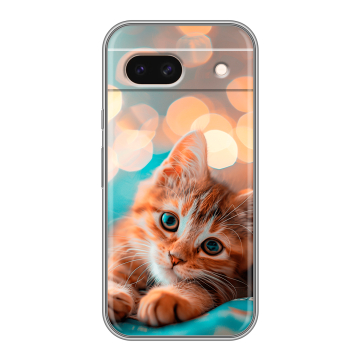 Силиконовый чехол на Google Pixel 8a с принтом котик Силиконовый чехол на Google Pixel 8a с принтом котик