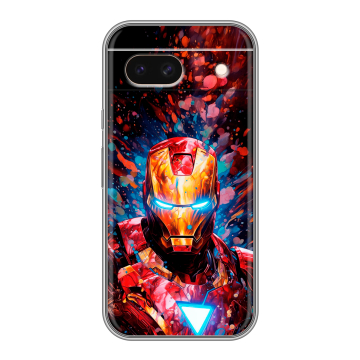 Силиконовый чехол на Google Pixel 8a с принтом Железный человек Ironman Силиконовый чехол на Google Pixel 8a с принтом Железный человек Ironman