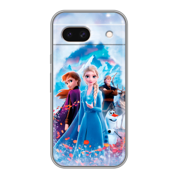 Силиконовый чехол на Google Pixel 8a с принтом Холодное сердце Frozen Силиконовый чехол на Google Pixel 8a с принтом Холодное сердце Frozen