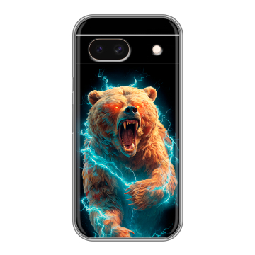 Силиконовый чехол на Google Pixel 8a с принтом Медведь Силиконовый чехол на Google Pixel 8a с принтом Медведь