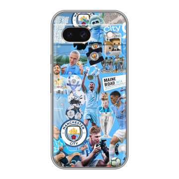 Силиконовый чехол на Google Pixel 8a с принтом Man City Манчестер Сити Силиконовый чехол на Google Pixel 8a с принтом Man City Манчестер Сити