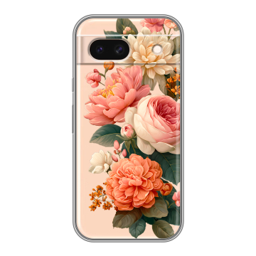Силиконовый чехол на Google Pixel 8a с принтом цветы Силиконовый чехол на Google Pixel 8a с принтом цветы