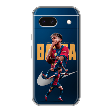 Силиконовый чехол на Google Pixel 8a с принтом Барселона Barca Yamal Силиконовый чехол на Google Pixel 8a с принтом Барселона Barca Yamal