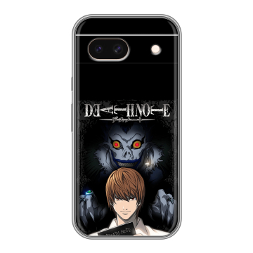 Силиконовый чехол на Google Pixel 8a с принтом Death note Тетрадь смерти Силиконовый чехол на Google Pixel 8a с принтом Death note Тетрадь смерти