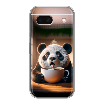Силиконовый чехол на Google Pixel 8a с принтом смешная панда Силиконовый чехол на Google Pixel 8a с принтом смешная панда