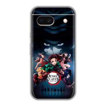 Силиконовый чехол на Google Pixel 8a с принтом Demon Slayer Клинок рассекающий демонов Силиконовый чехол на Google Pixel 8a с принтом Demon Slayer Клинок рассекающий демонов