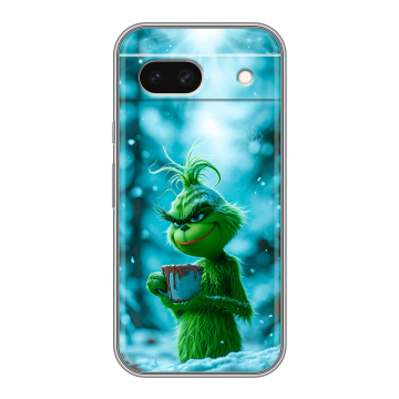 Силиконовый чехол на Google Pixel 8a с принтом Новый год гринч Силиконовый чехол на Google Pixel 8a с принтом Новый год гринч